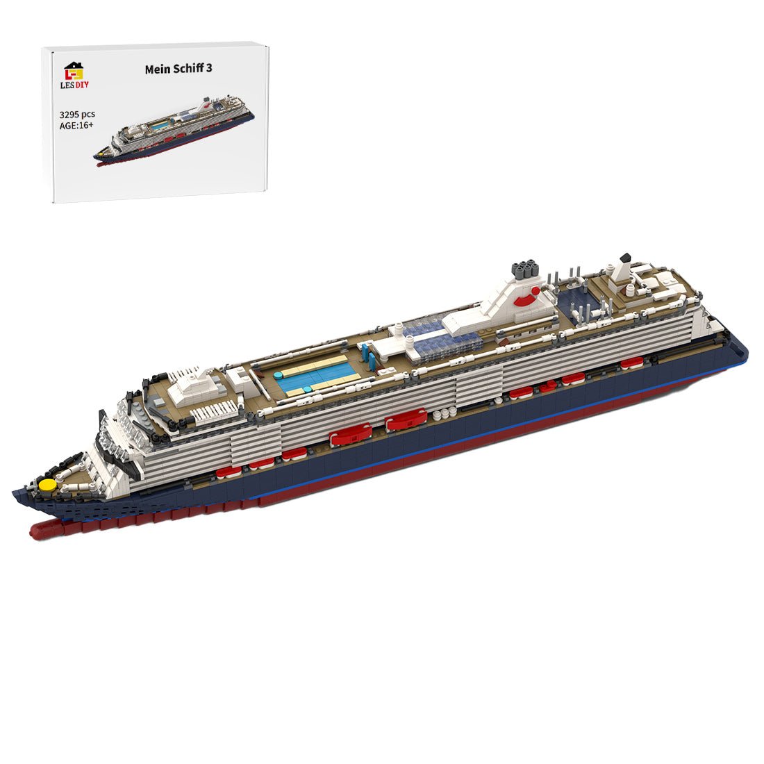 MOC - 68011 1/400 Mein Schiff Large Building Blocks - LesDiy -