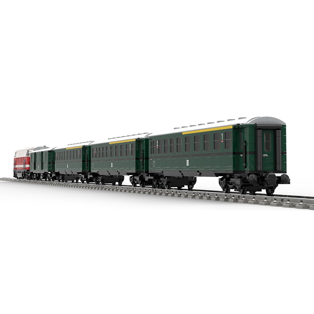 MOC - 68729+MOC - 183352+MOC - 183351 BR118 Train Building Blocks - LesDiy - Building Blocks