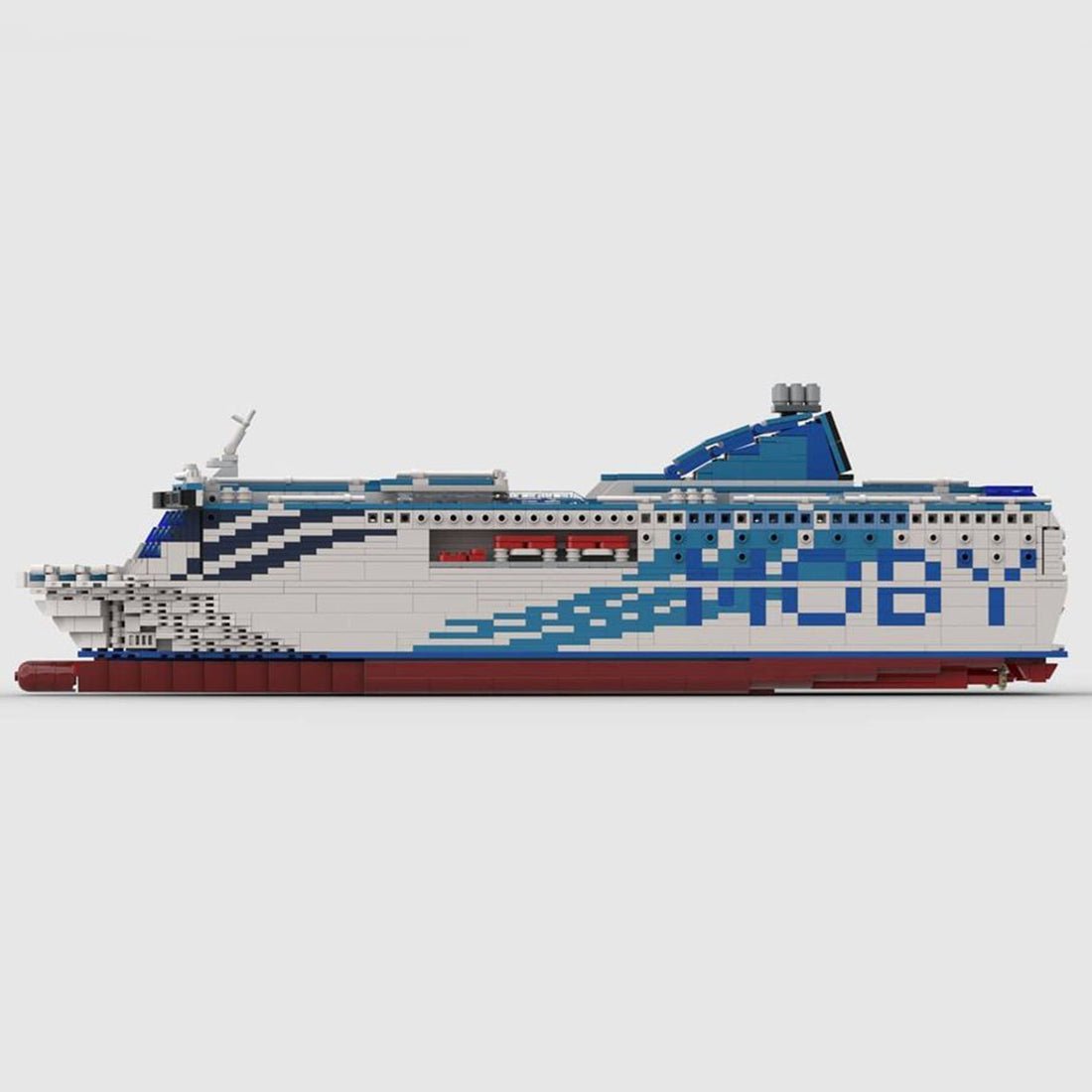 MOC - 70745 Moby Aki Large Cruise Ship Building Blocks - LesDiy -