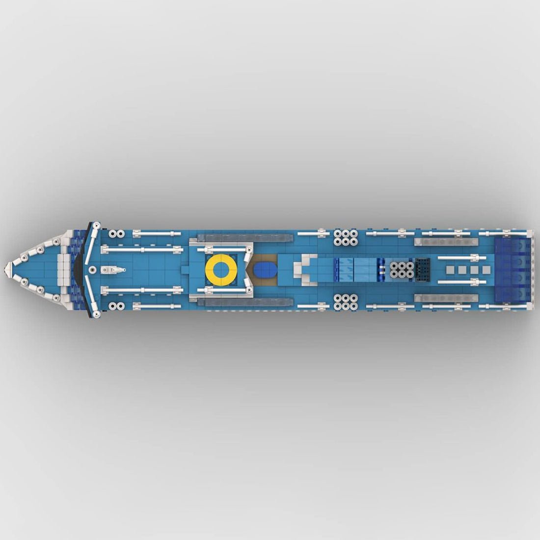 MOC - 70745 Moby Aki Large Cruise Ship Building Blocks - LesDiy -