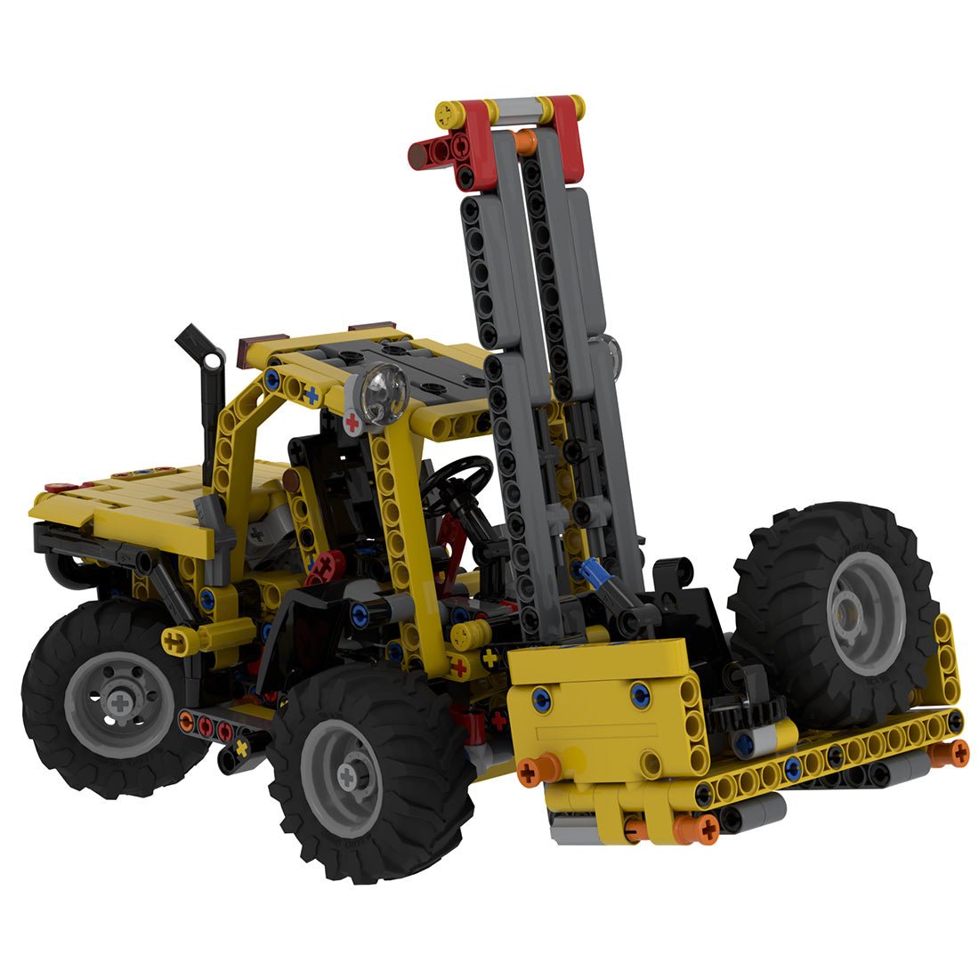 MOC - 74506 All - terrain Forklift Building - LesDiy -