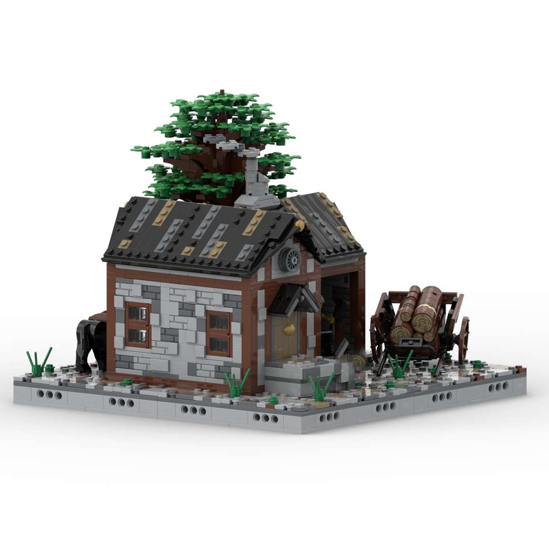 MOC - 76414 Medieval Street Blacksmith Shop for Lego - LesDiy