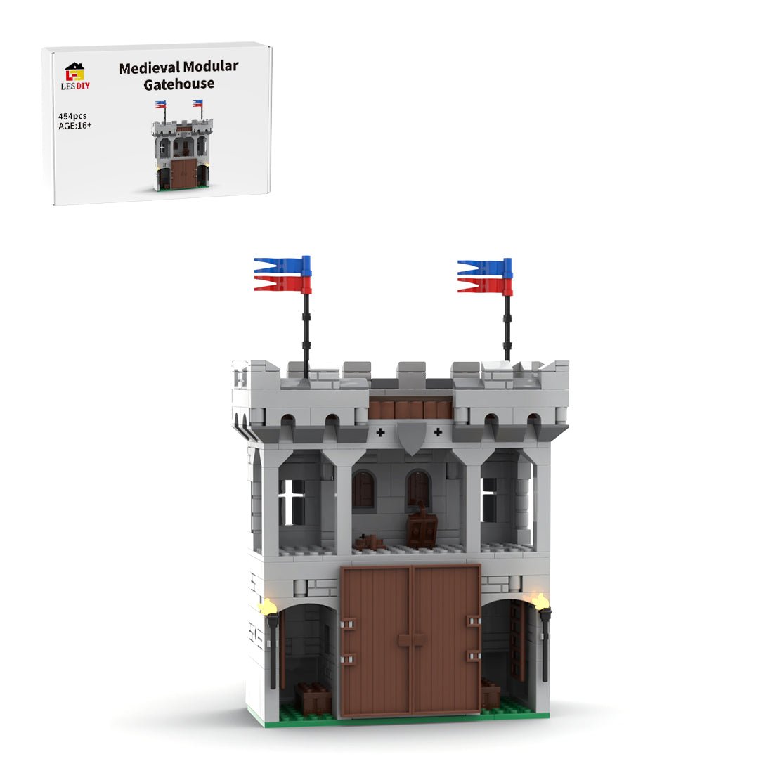 MOC - 77977 Modular Gatehouse Building Blocks - LesDiy -