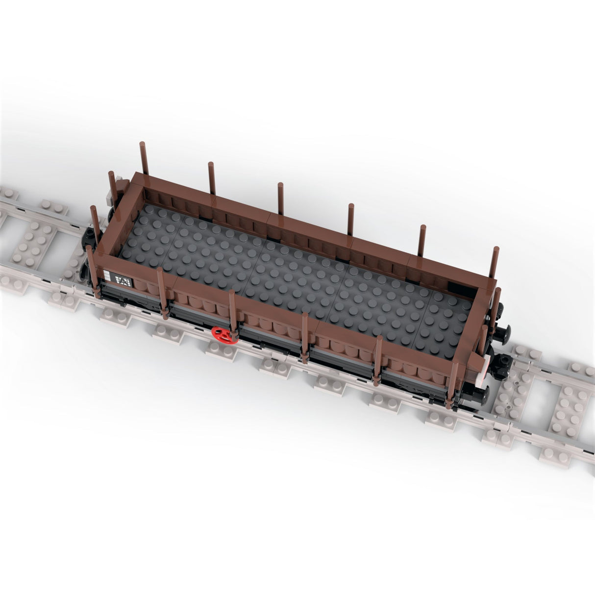 MOC - 81218 Railway Train Loadable Open Carriage for Lego - LesDiy