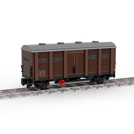 MOC - 81221 Railway Train Loadable Closed Carriage for Lego - LesDiy