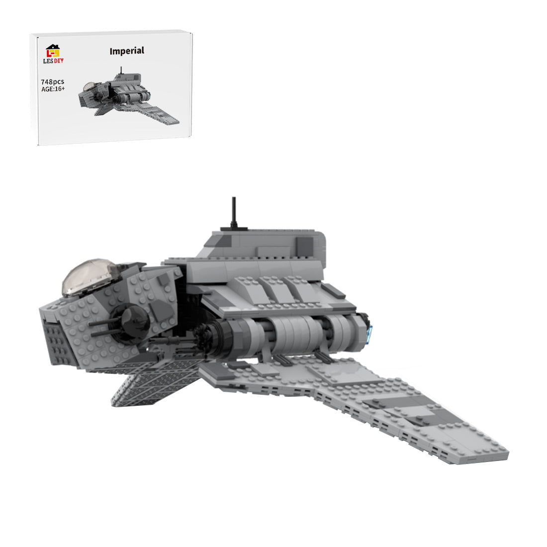 MOC-87267 Nu-Class Imperial Attack Shuttle Building Blocks-LesDiy-MOC-