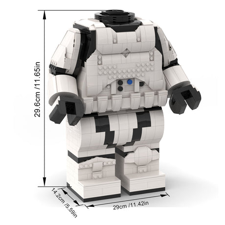 MOC - 87398 Storm Trooper Mega Figure Body - LesDiy -