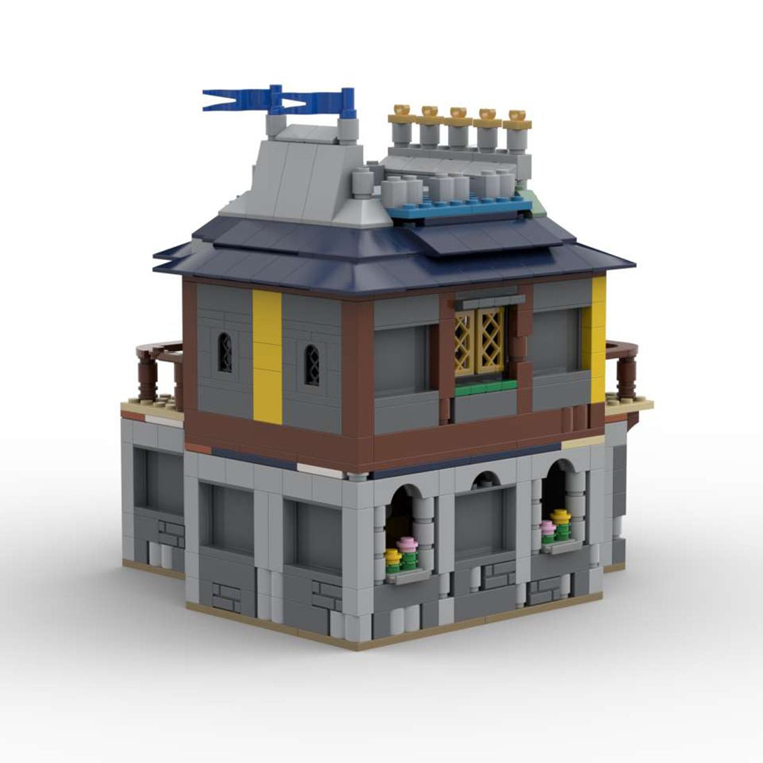 MOC - 87503 Medieval Street Scene Hotel fot Lego - LesDiy - street house