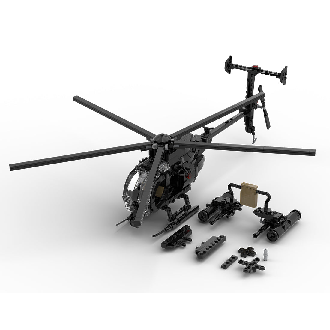 MOC - 88275 MH - 6 Little Bird Helicopter - LesDiy