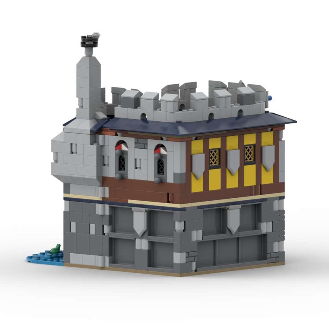 MOC - 88562 Medieval Street Scene Waterwheel fot Lego - LesDiy - medieval architecture