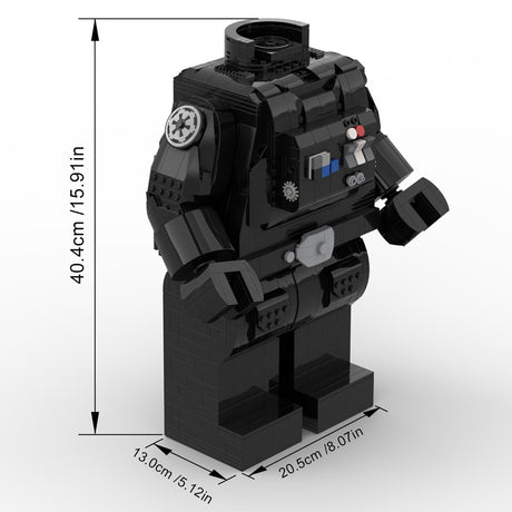 MOC - 88934 Tie Fighter Pilot Mega Figure Body - LesDiy -