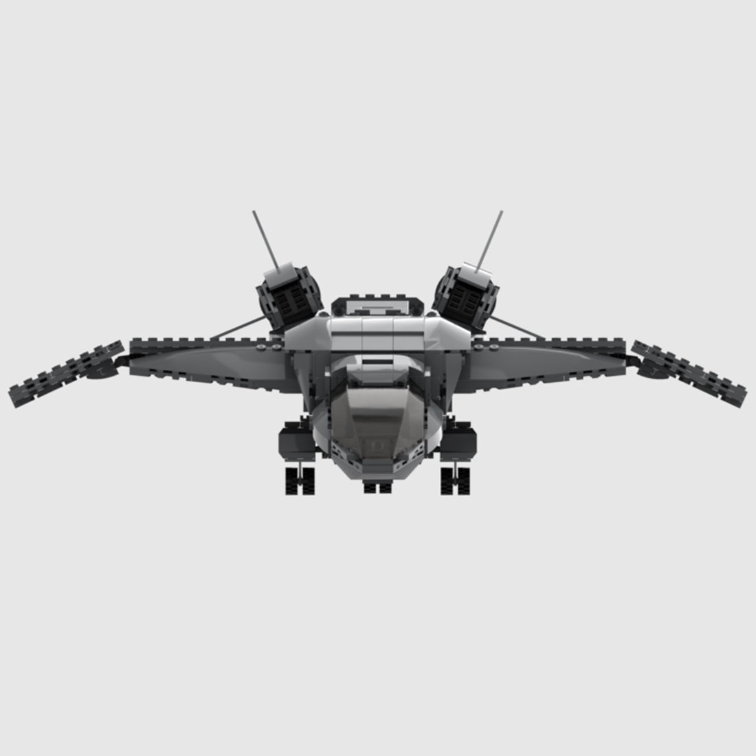 MOC - 89761 Quinjet Sci - fi Movie Style Building Blocks - LesDiy -