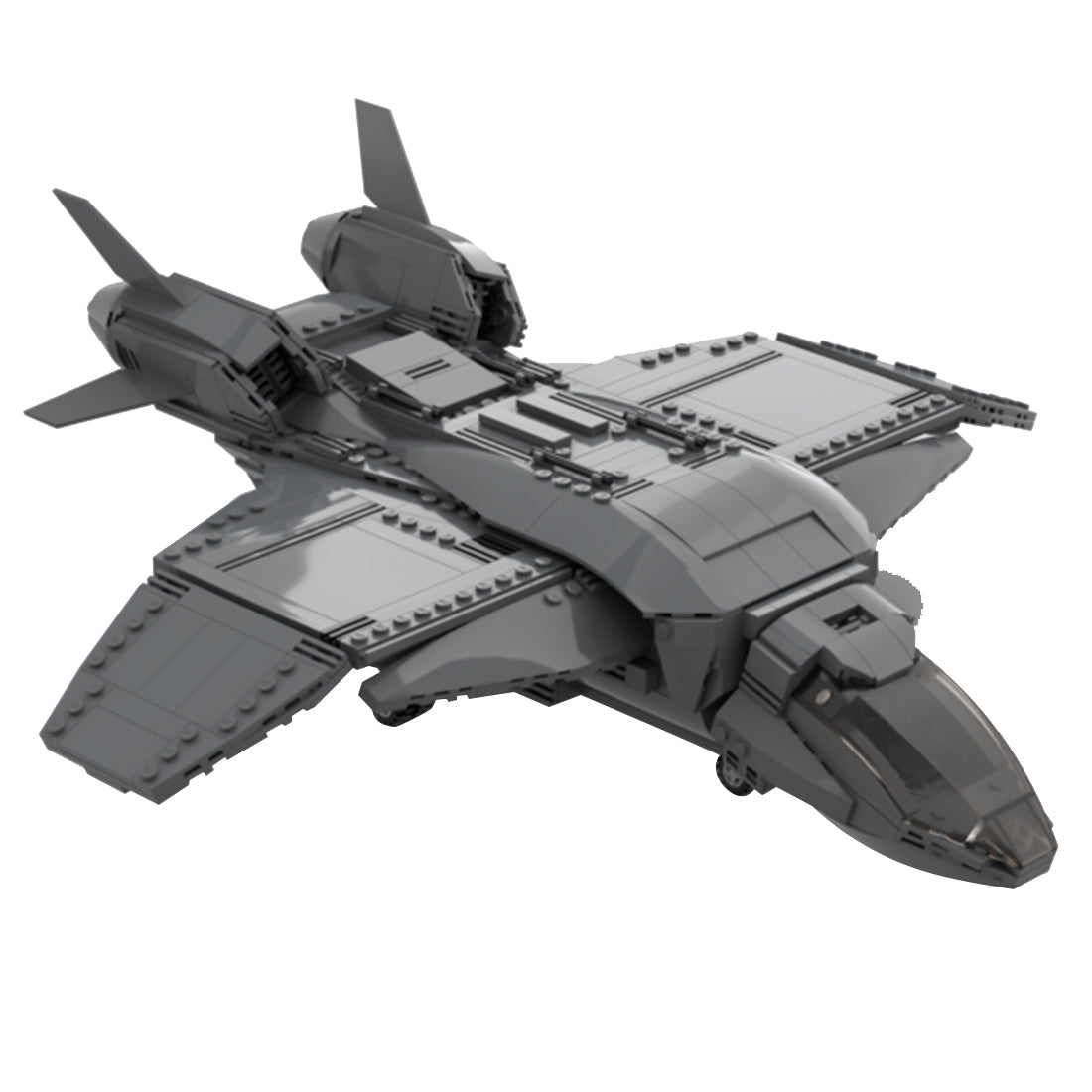 MOC - 89761 Quinjet Sci - fi Movie Style Building Blocks - LesDiy -