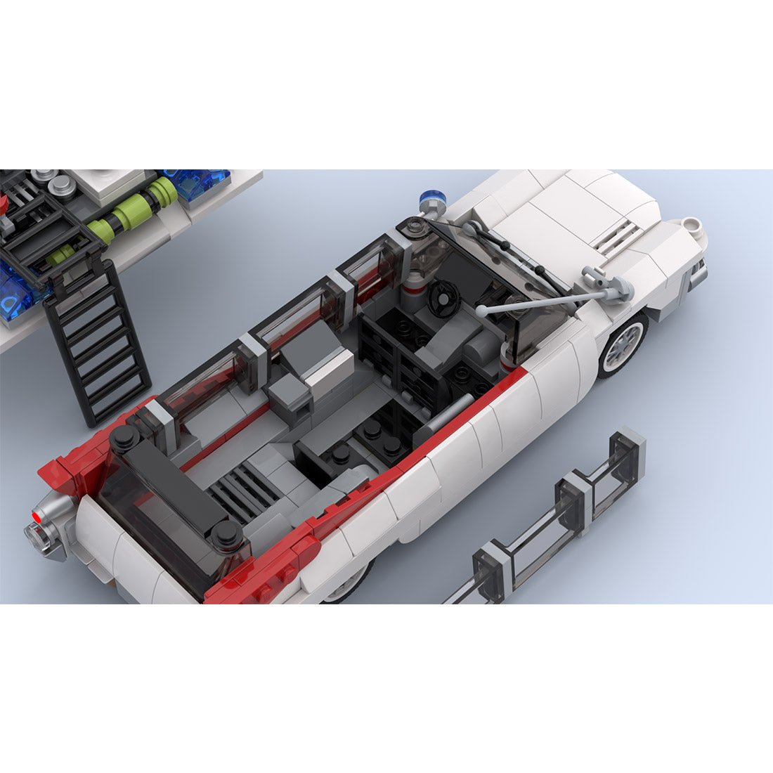 MOC - 90496 GB ECTO1 4 seater Revamp Convertible Car - LesDiy -