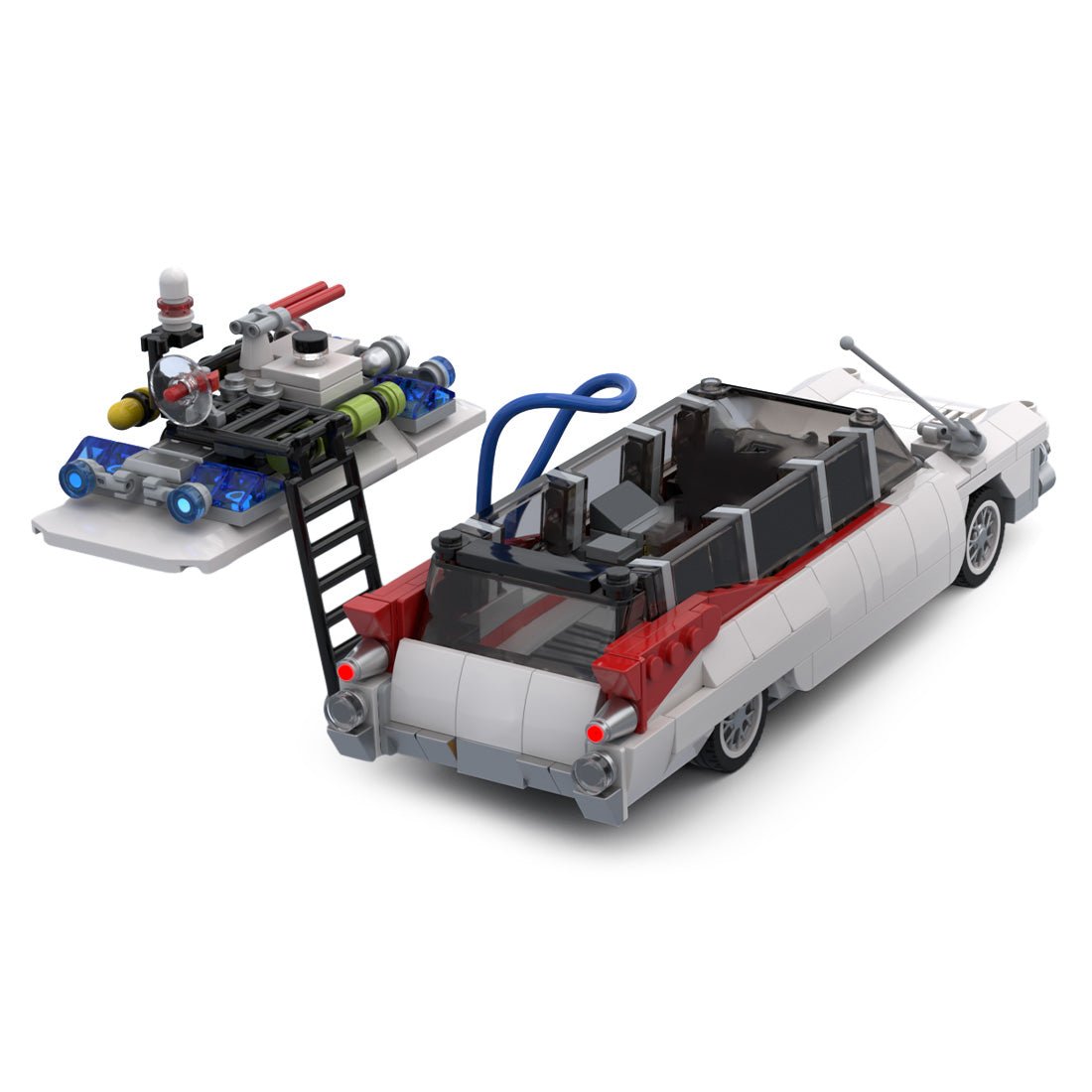MOC - 90496 GB ECTO1 4 seater Revamp Convertible Car - LesDiy -