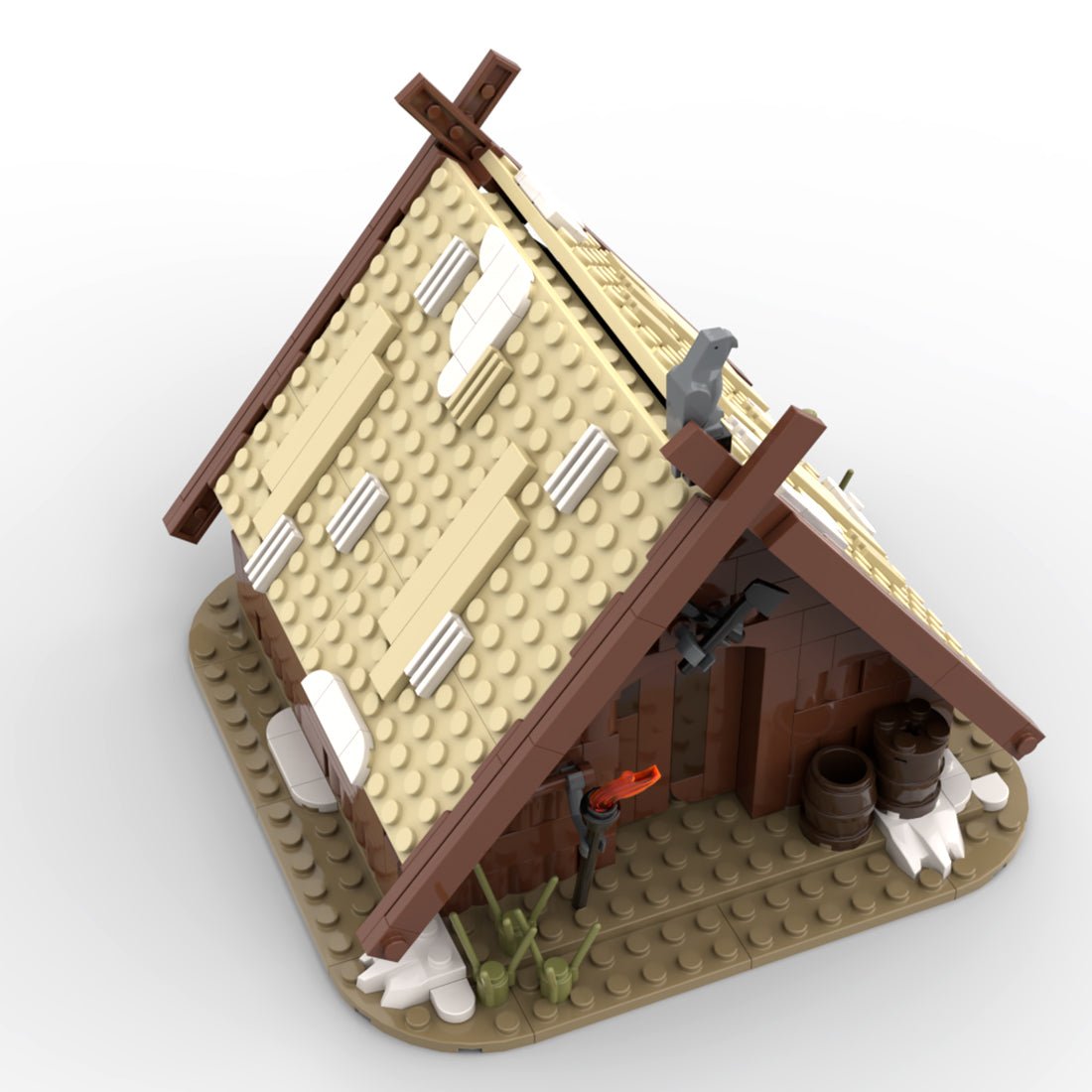 MOC - 93063 The Viking's House Medieval Building Blocks - LesDiy -