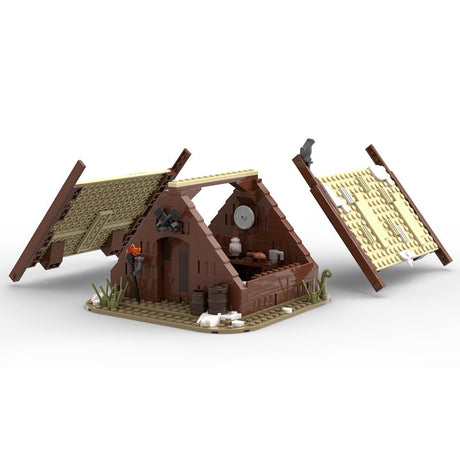 MOC - 93063 The Viking's House Medieval Building Blocks - LesDiy -