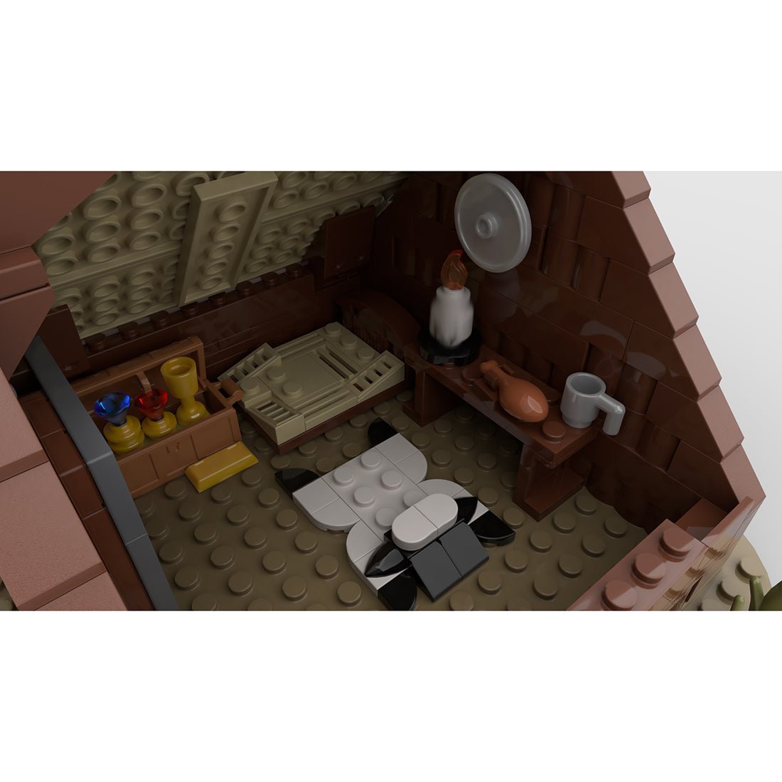 MOC - 93063 The Viking's House Medieval Building Blocks - LesDiy -