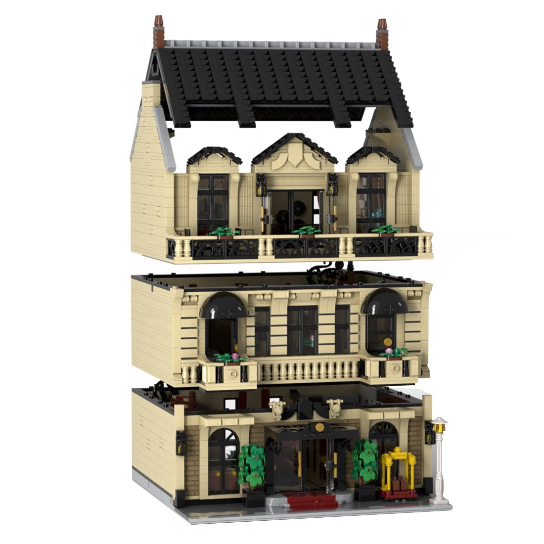 MOC - 95212 Hotel Model Compatiblr with Lego - LesDiy - MOC