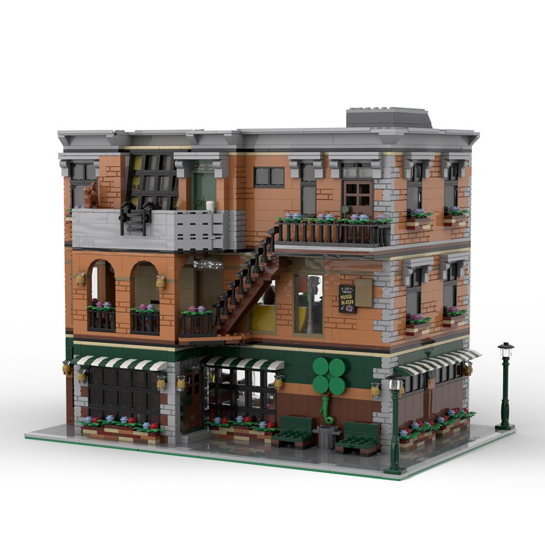 MOC - 96543 Friends Apartment & MacLarens Pub Building Blocks - LesDiy -