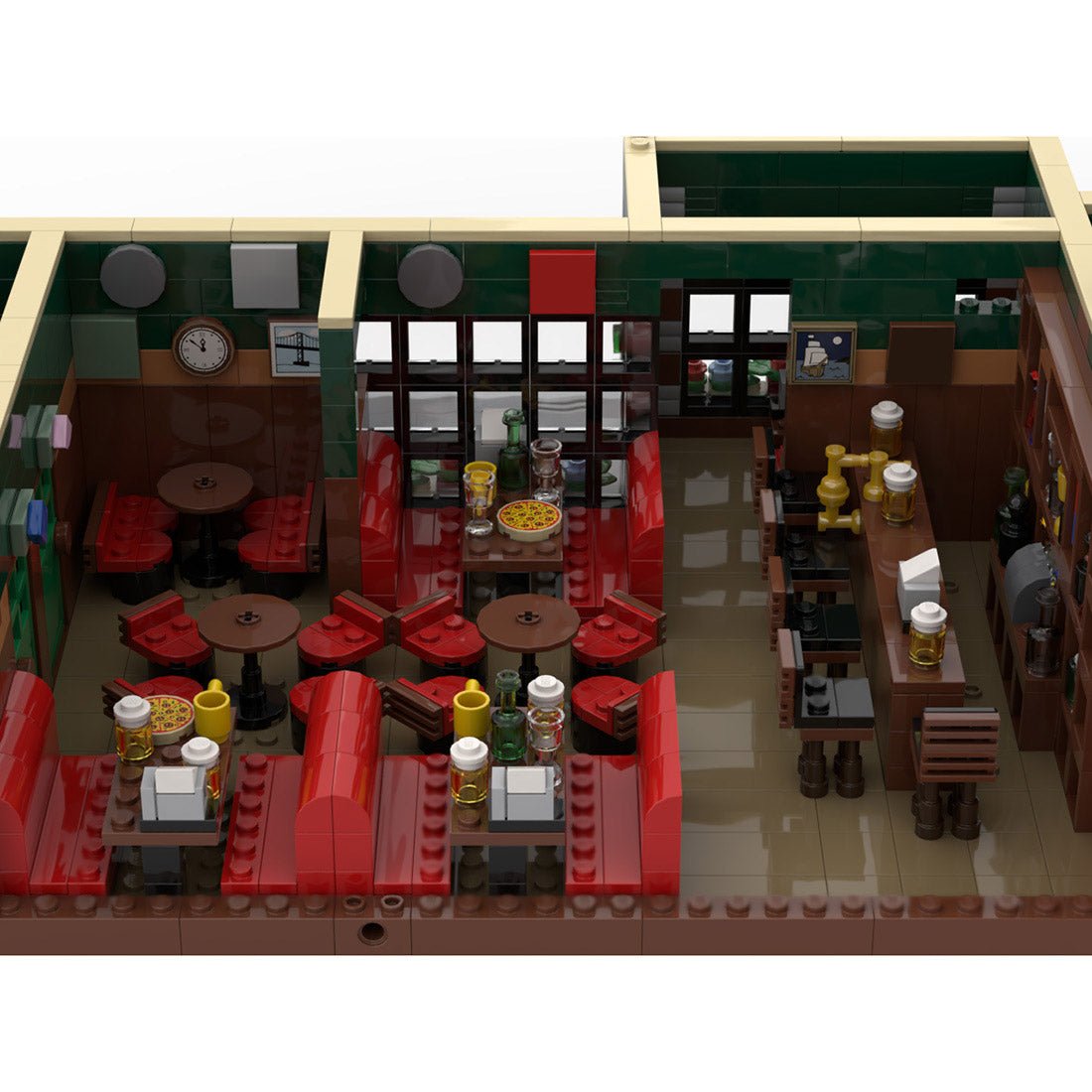 MOC - 96543 Friends Apartment & MacLarens Pub Building Blocks - LesDiy -