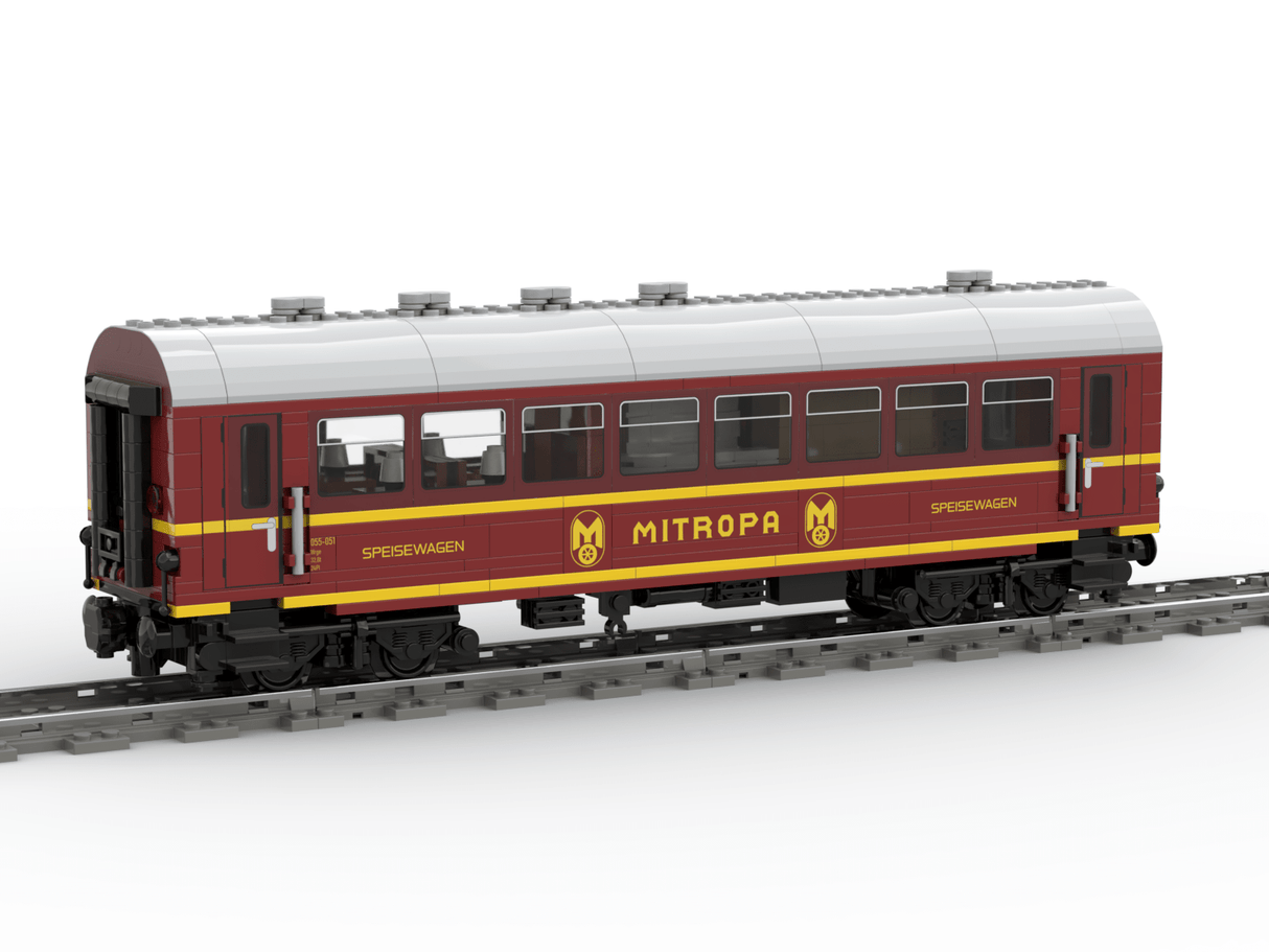 MOC-97676 Deutsche Reichsbahn 4-Axle “Reko” Coaches Building Blocks-LesDiy-Locomotive-