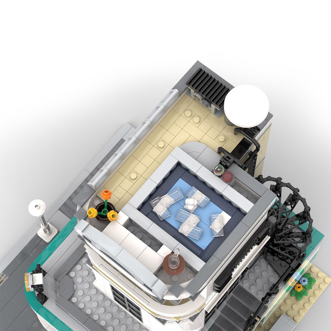 MOC - 97835 Car Dealership - 10260 Downtown Diner Alternative Building Blocks - LesDiy - MOC