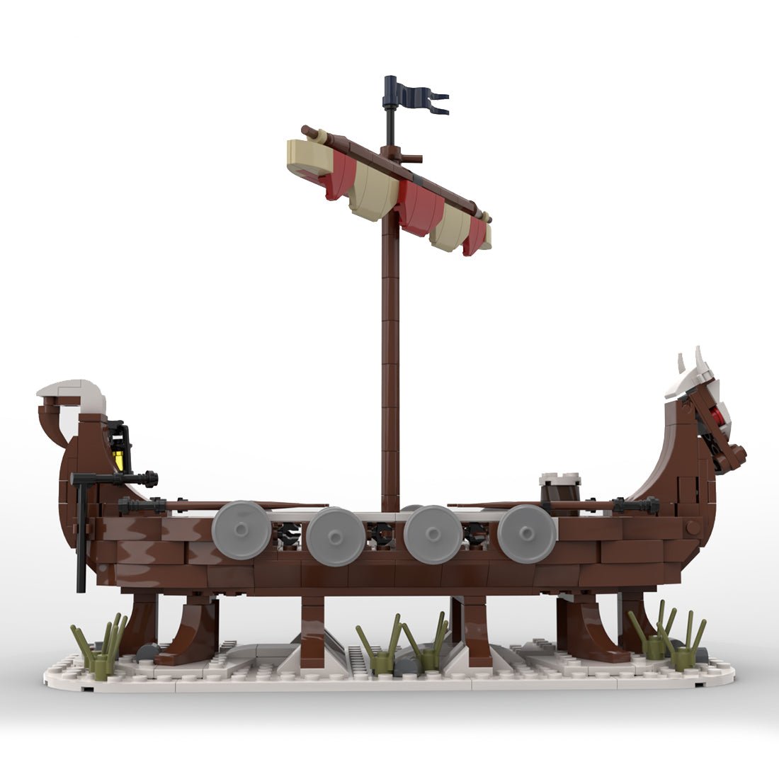 MOC - 98225 Winter Viking Longship Building Blocks - LesDiy - Building Blocks