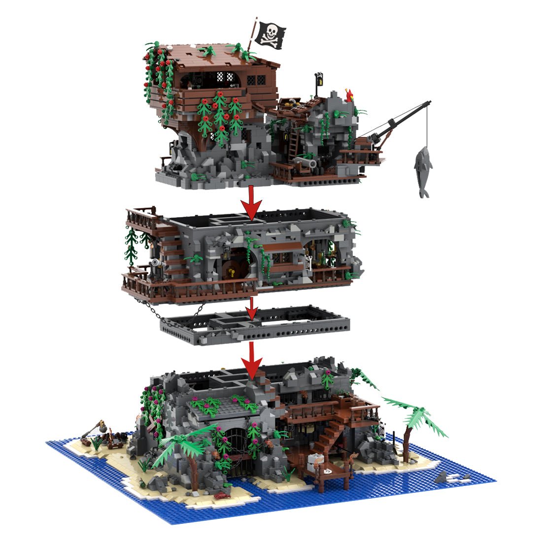 MOC - 99393 Pirate Fortress - LesDiy -