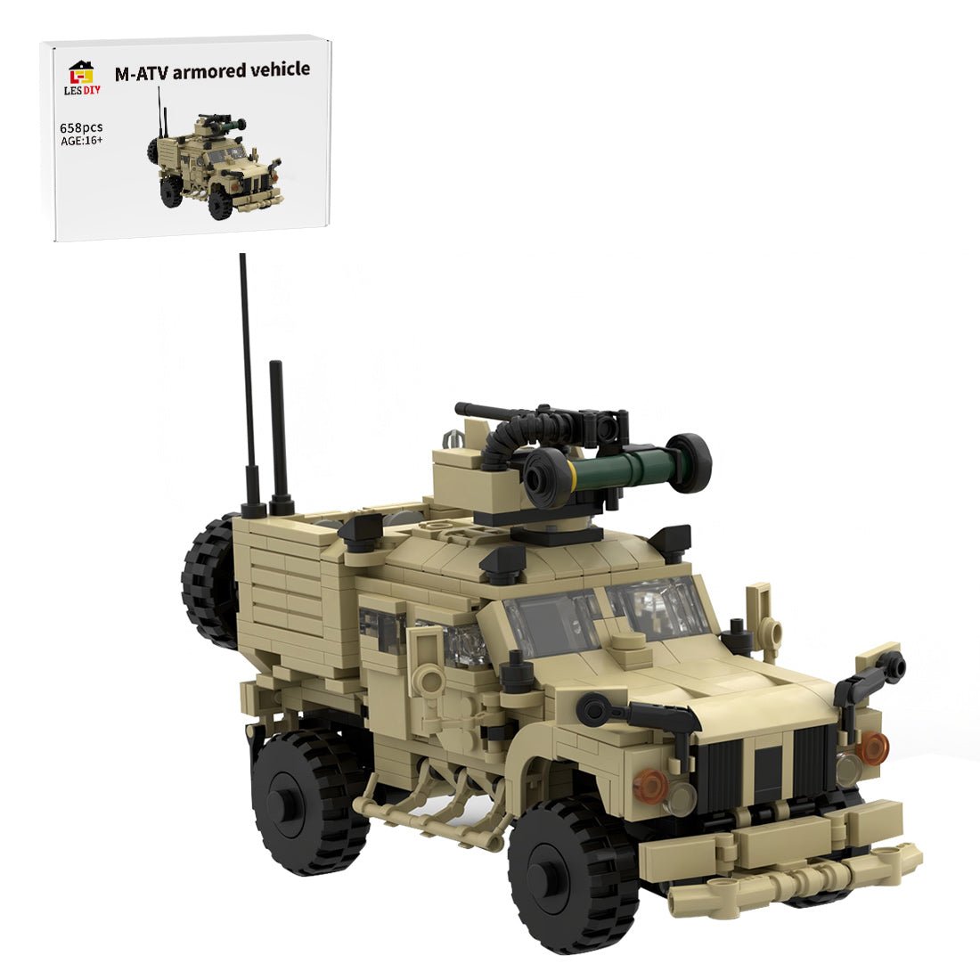 MOC Armored Vehicle M - ATV Military Building Block - LesDiy - Building Blocks