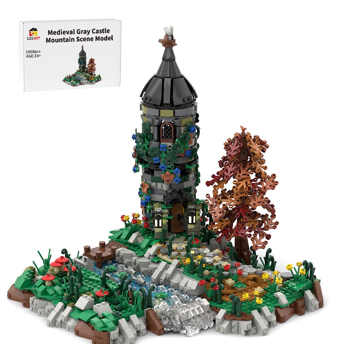 MOC Medieval Gray Tower - LesDiy - MOC