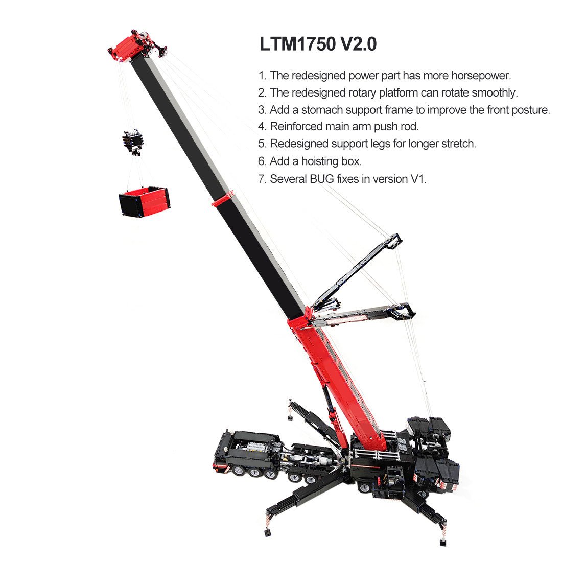 MOC Technic Liebherr LTM 1750 - 9.1 Mega - Crane V2.0 - LesDiy - MOC