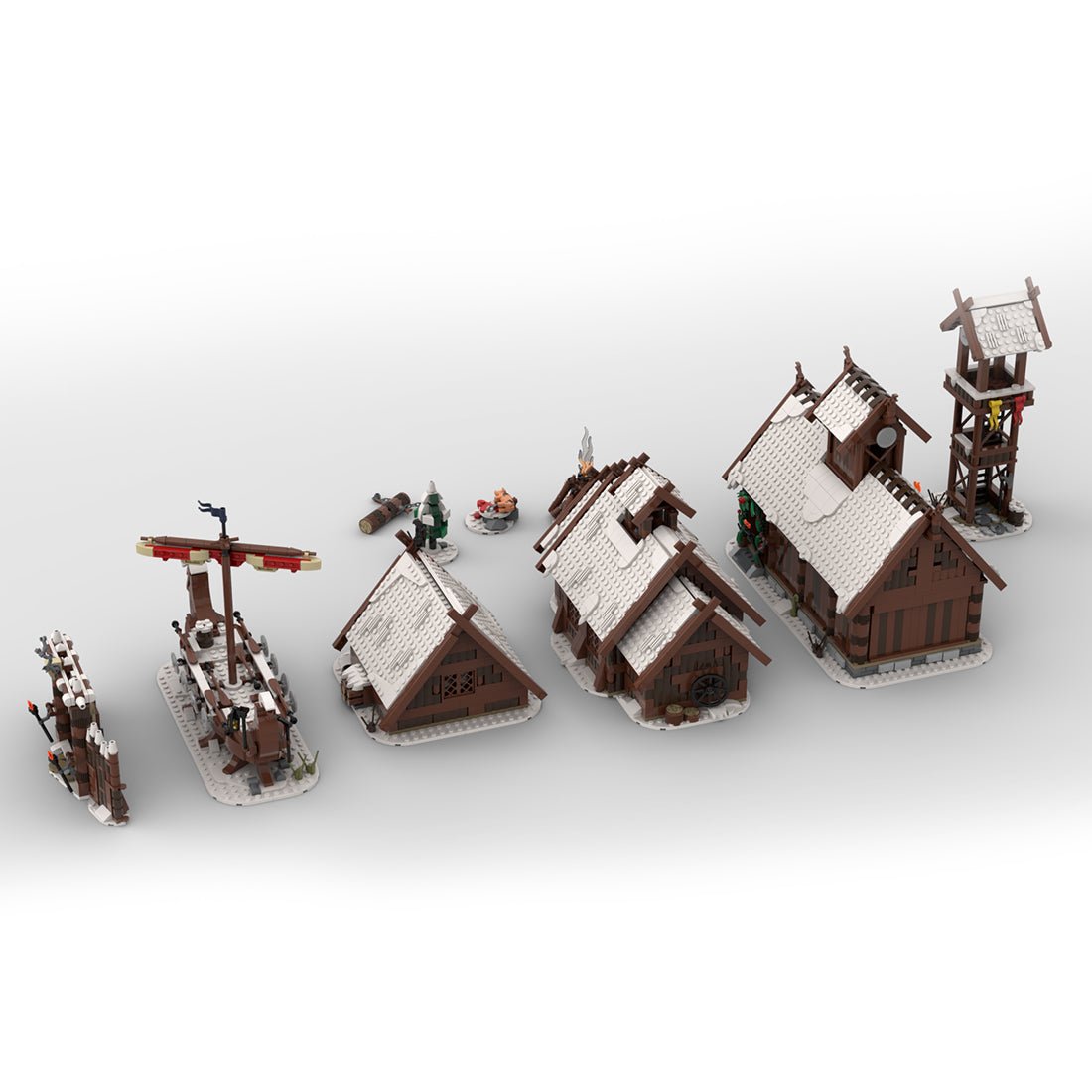 MOC Winter Viking Village Building - LesDiy