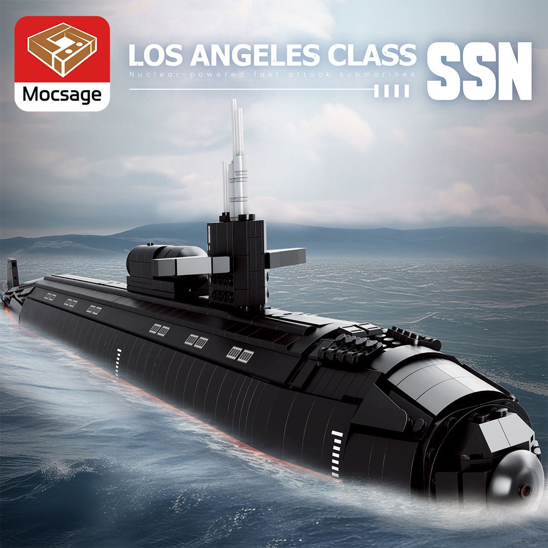 Mocsage 1/125 UCC Los Angeles - class Military Nuclear Submarine Model Building Blocks - LesDiy - Building Blocks