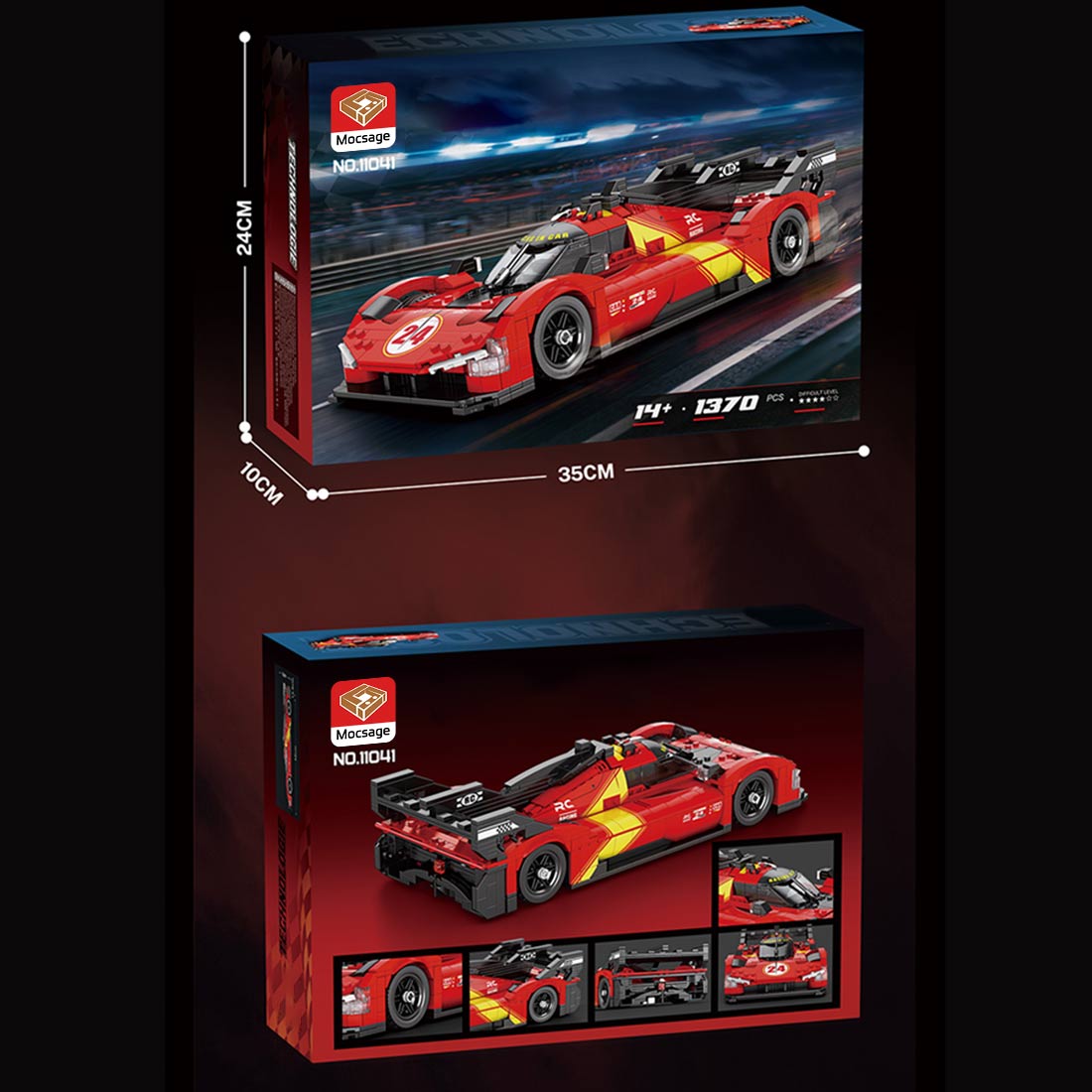 Mocsage 1:16 499P Supercar Building Blocks - LesDiy -