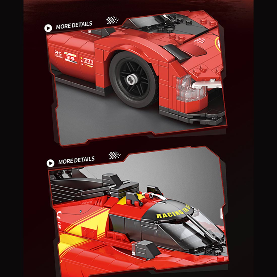 Mocsage 1:16 499P Supercar Building Blocks - LesDiy -