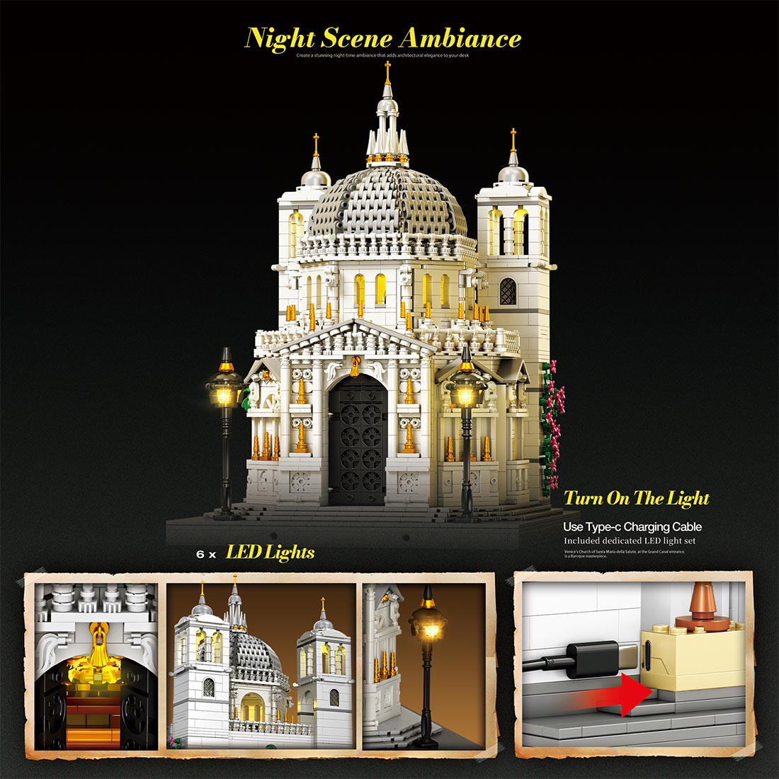 Mocsage 1/180 Scale Venetian Church Building Blocks - LesDiy - Building Blocks