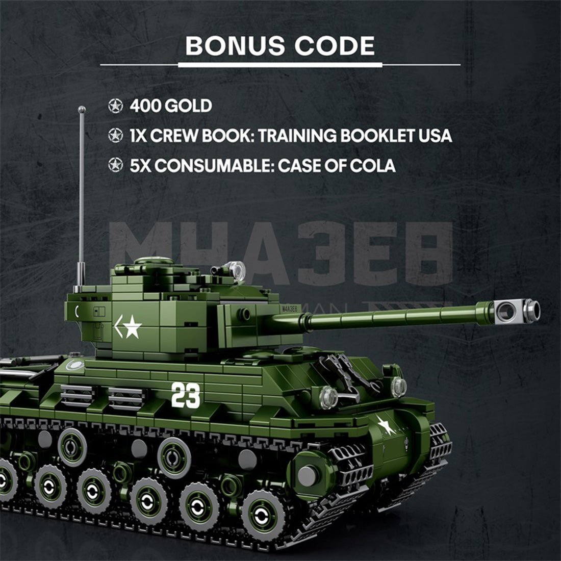 Mocsage 1/30 M4A3E8 Tank - LesDiy -