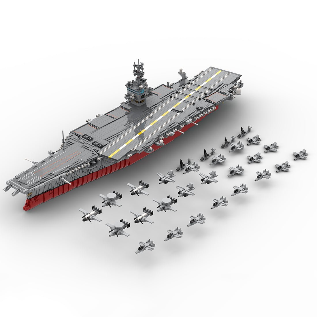 Mocsage 1/350 UCS USS Enterprise CVN - 65 Nuclear - powered Aircraft Carrier Building Blocks - LesDiy - Building Blocks
