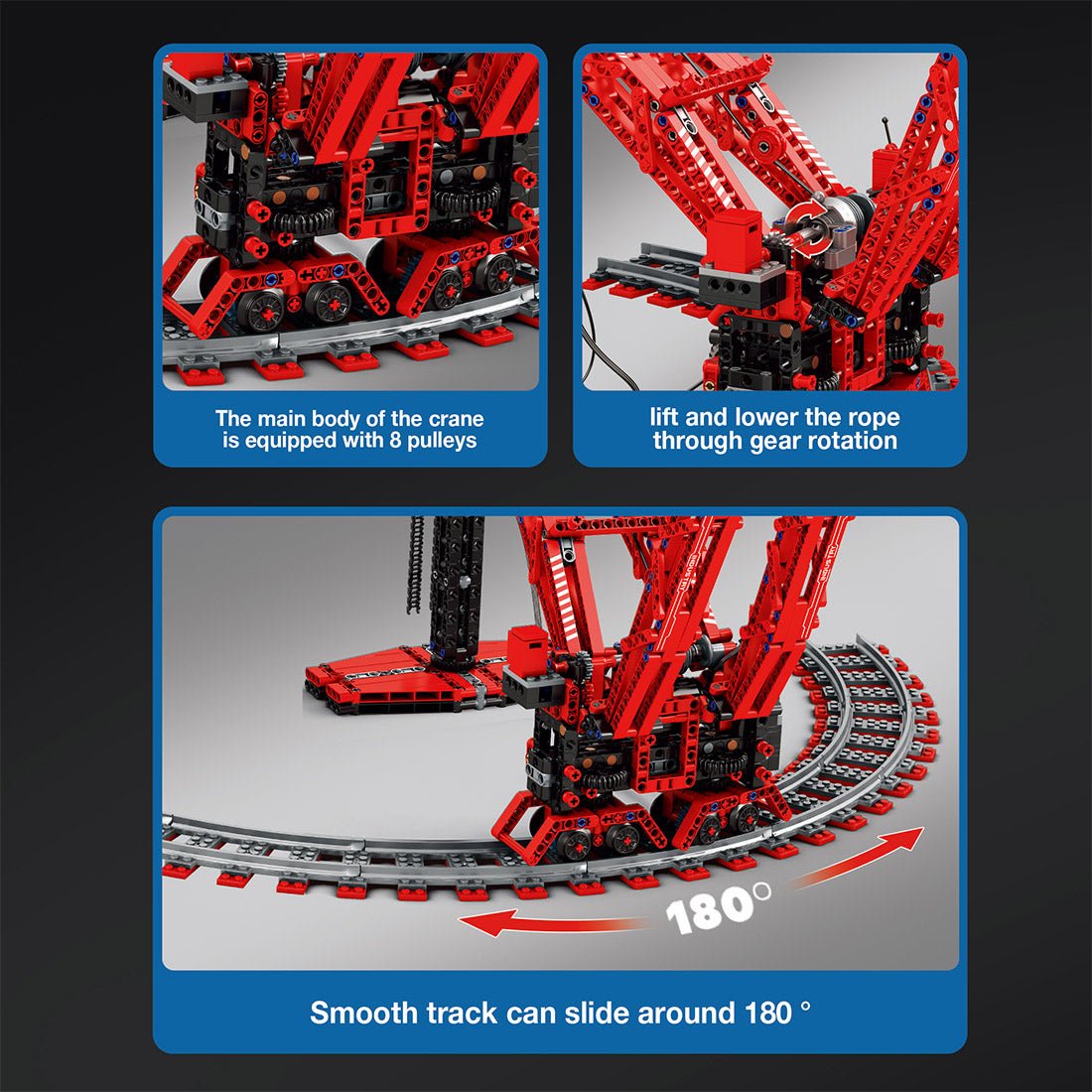 Mocsage Circular Track Crane Building Blocks(Dynamic Version) - LesDiy - Building Blocks