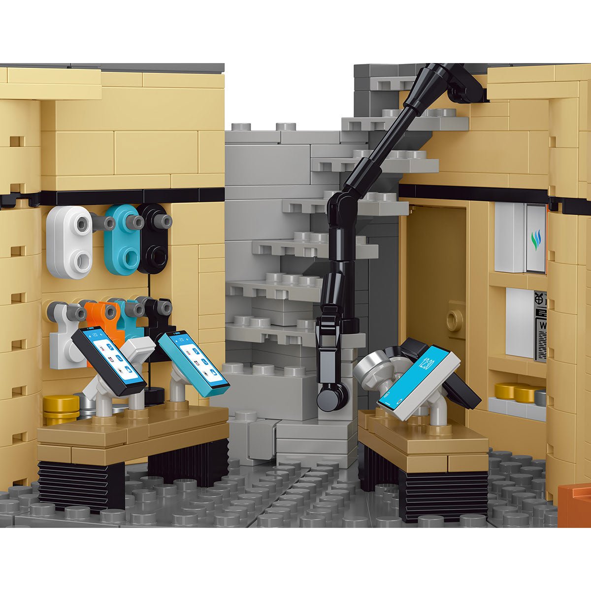 Mocsage European Department Corner Store with Light Building Blocks - LesDiy - Building Blocks