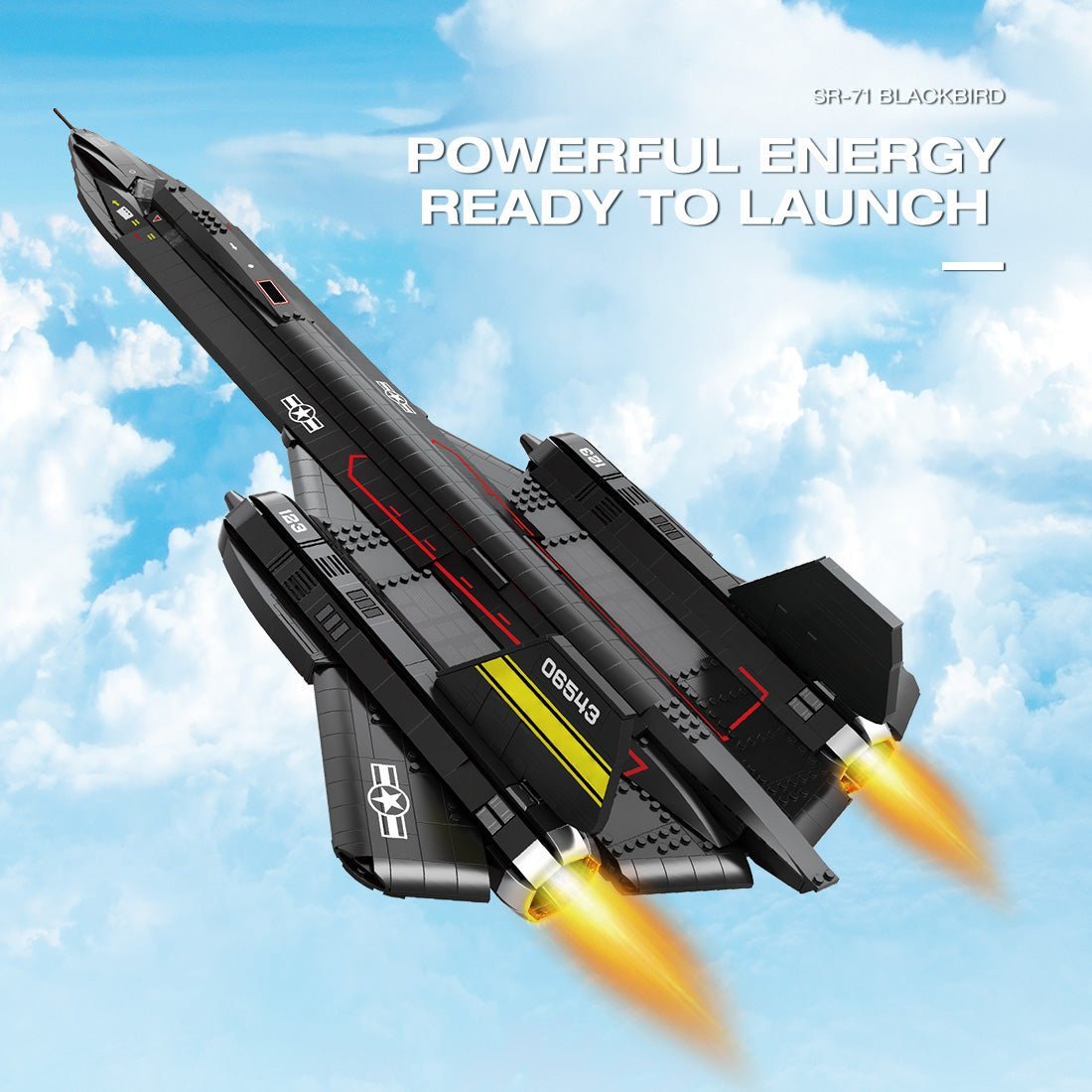 Mocsage SR71 Blackbird Tactical Aircraft Building Blocks Set (US Warehouse) - LesDiy - Building Blocks