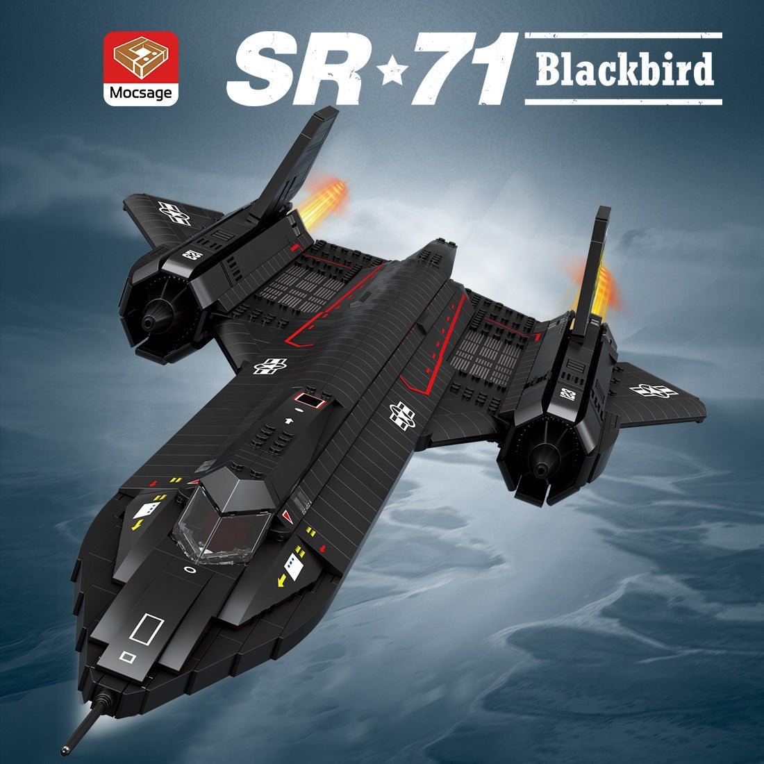 Mocsage SR71 Blackbird Tactical Aircraft Building Blocks Set (US Warehouse) - LesDiy - Building Blocks