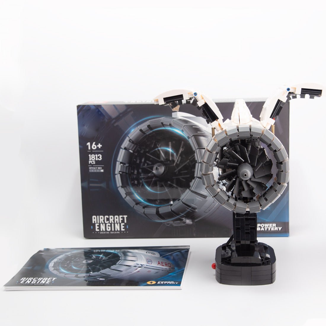 Mocsage Turbo Aircraft Engine Building Blocks Set - LesDiy -