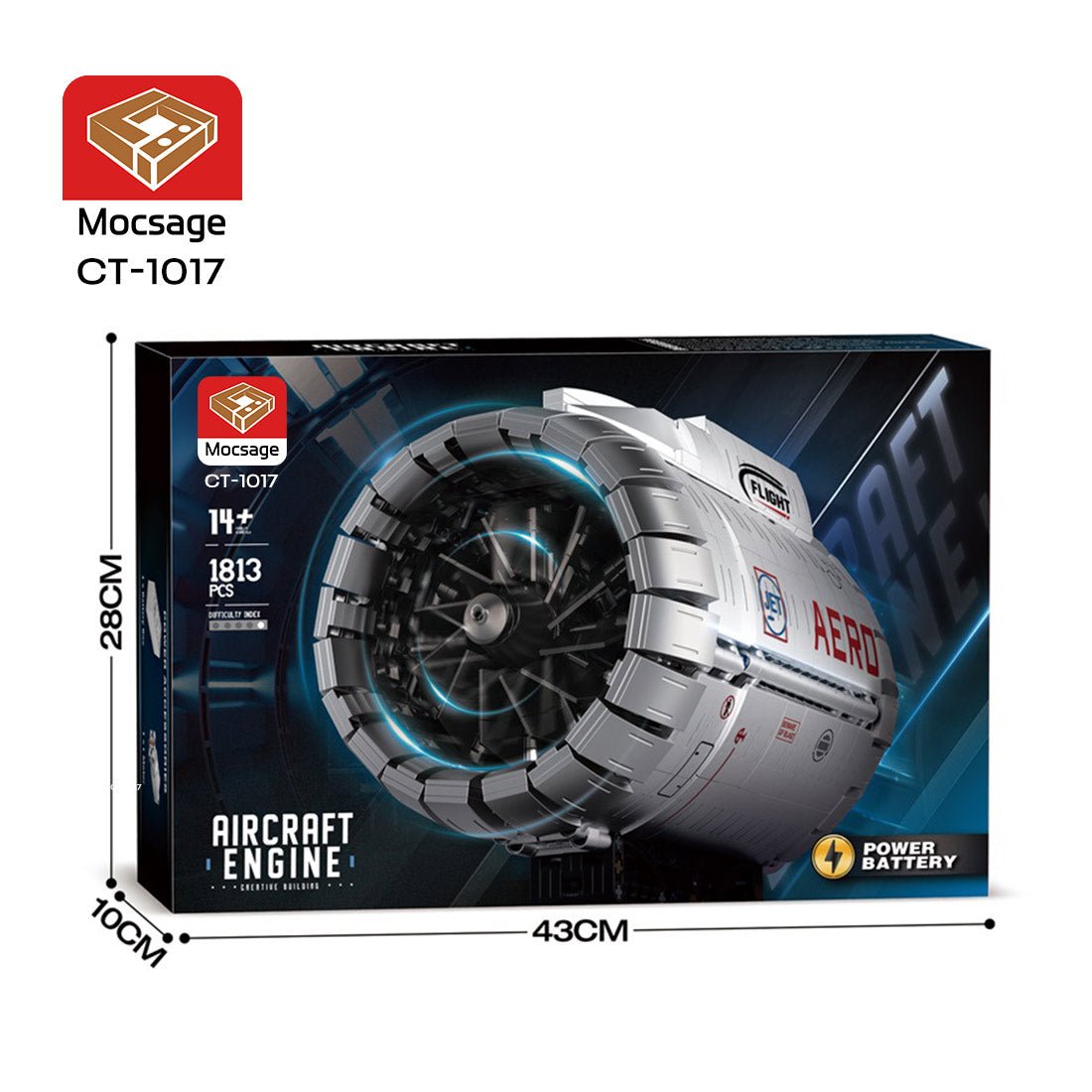 Mocsage Turbo Aircraft Engine Building Blocks Set - LesDiy -
