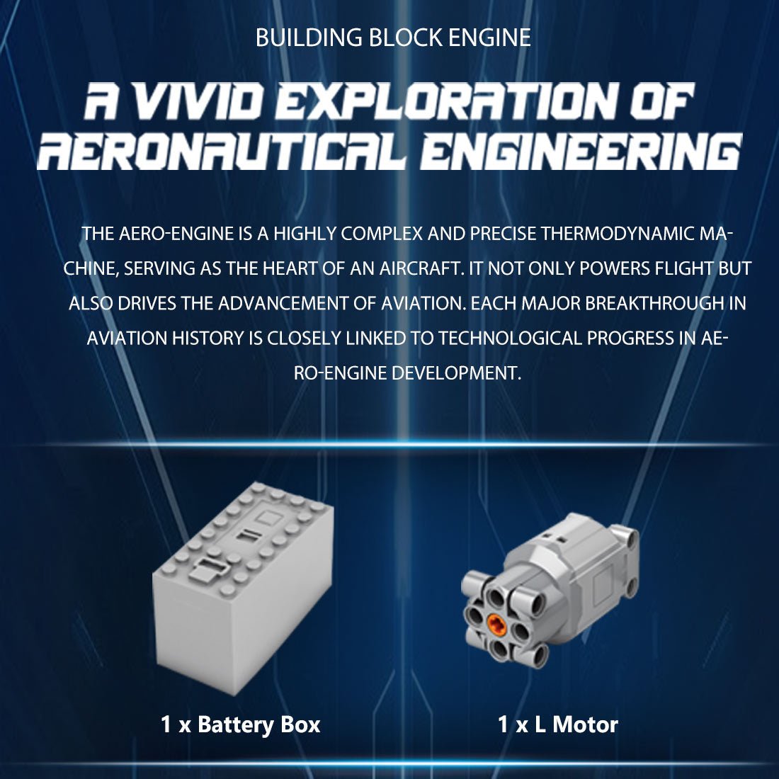Mocsage Turbo Aircraft Engine Building Blocks Set - LesDiy -
