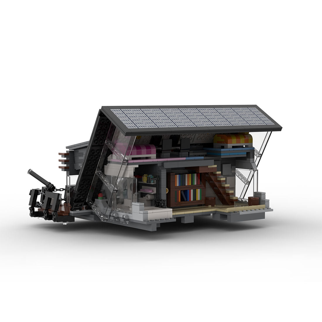 Modern Jungle Villa Street Scene Building Blocks Set - LesDiy