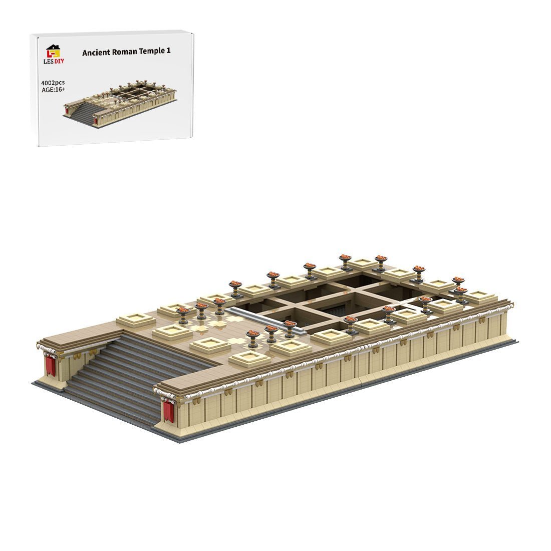 Module 1 for MOC - 136729 Ancient Roman Temple Castle Building Blocks Set - LesDiy -