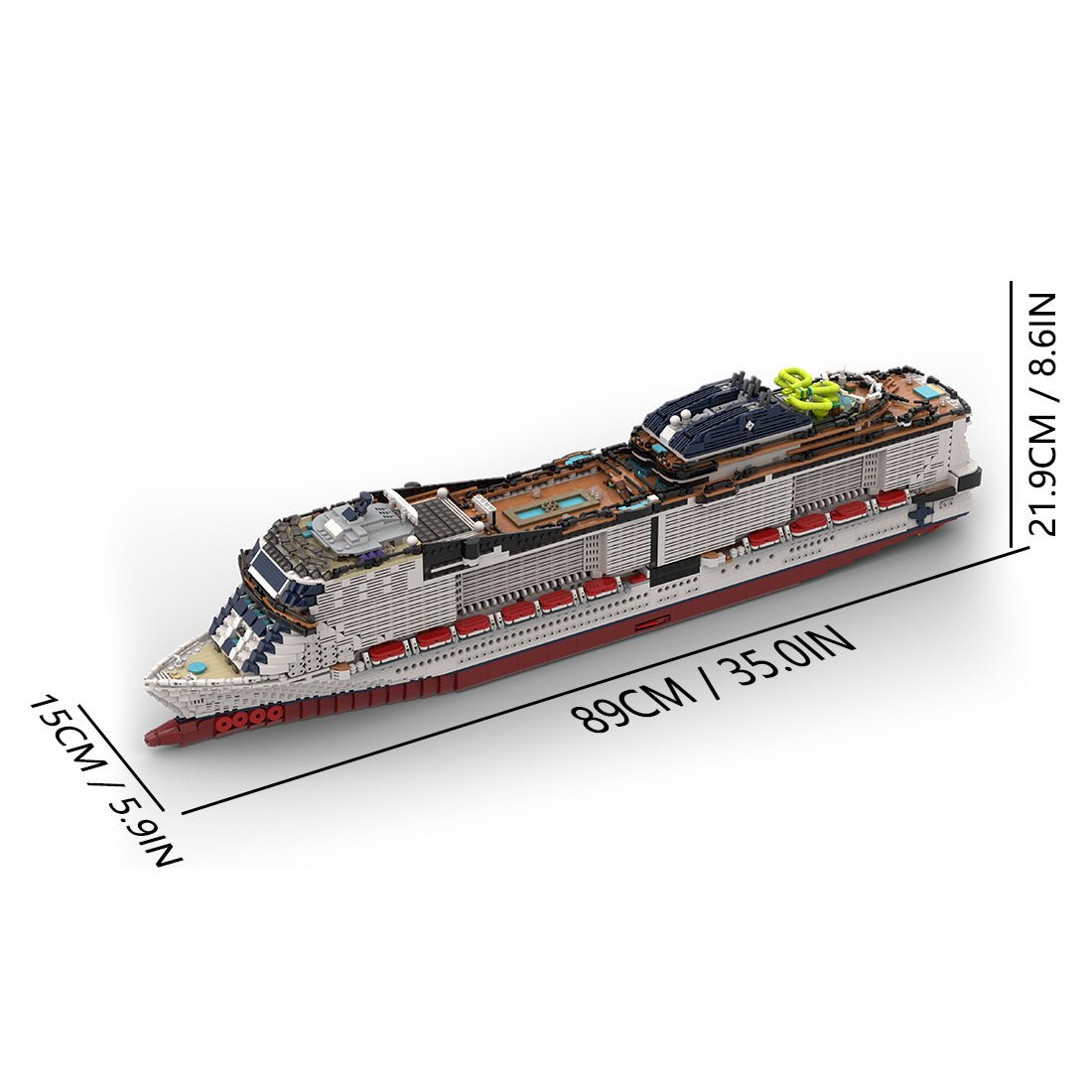 MSC - fisrt - Grandiosa Active Italian Cruise Ship Building Blocks - LesDiy - Building Blocks