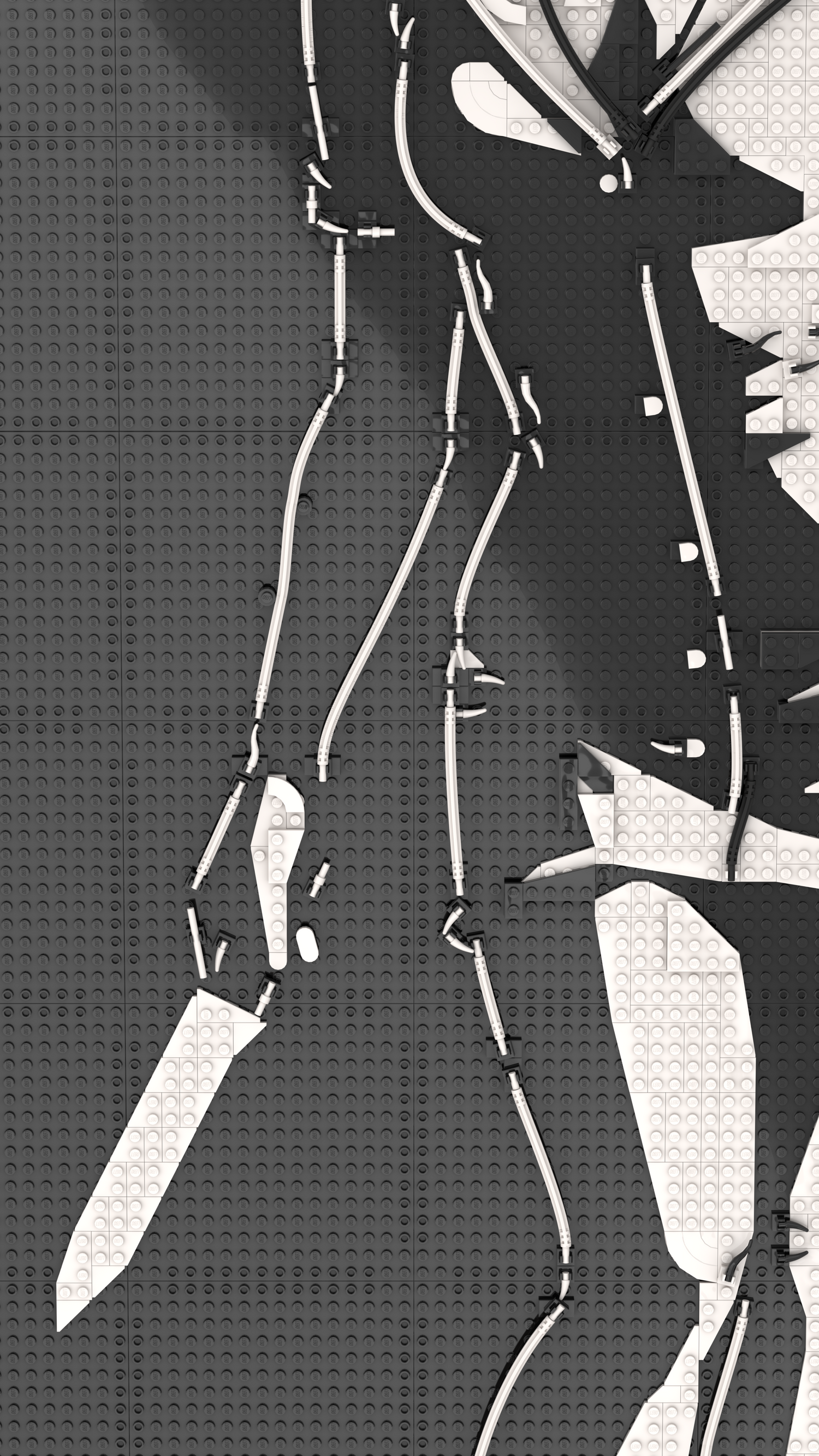 MOC-238853 Lego art relief of a female horror character Building Blocks